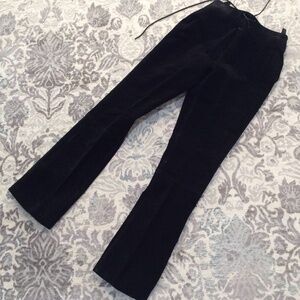 Black suede pants lace up detail,size 2